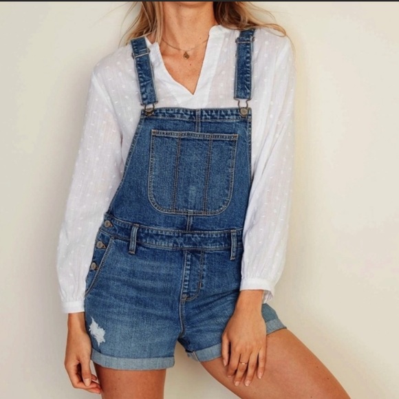 Old Navy Pants & Jumpsuits Old Navy Overall Shortalls Denim Jean